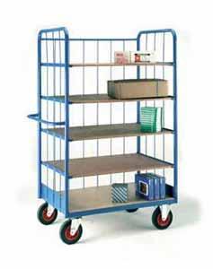 5 Tier Shelf Truck 1780Hx1200Lx800mmW Open Fronted Shelf Trolleys with plywood Shelves Shelf Trolleys | Shelf Trolley with Plywood Shelves | Multi Level Trolleys 501TS34 